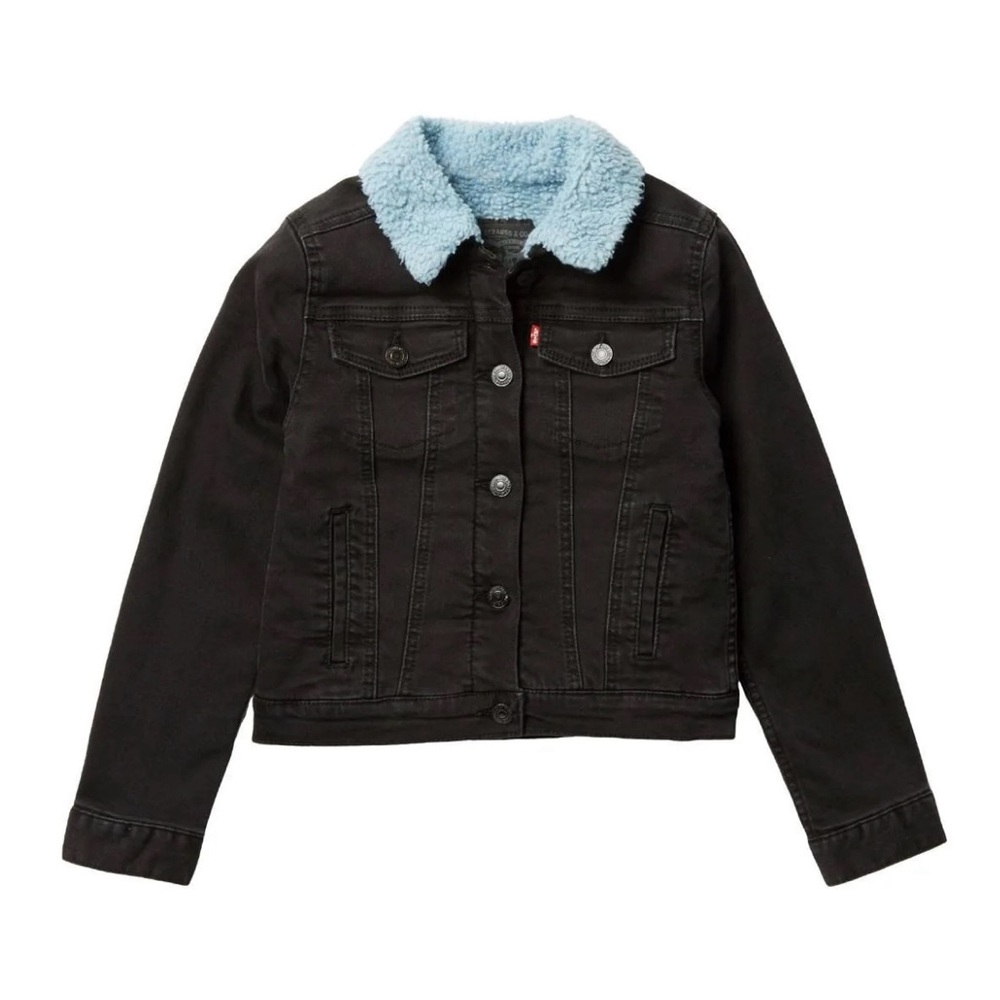 Levi's Faux-Sherpa Lined Denim Jacket - Laguna Girls size 4-5